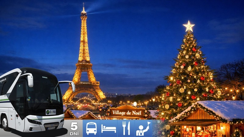 5-denní adventní zájezd do Paříže